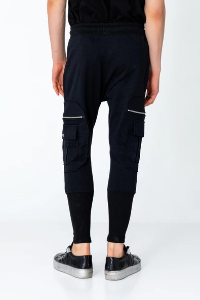 Erkek Regular Fit Çok Cepli Sade Eşofman Altı - 5