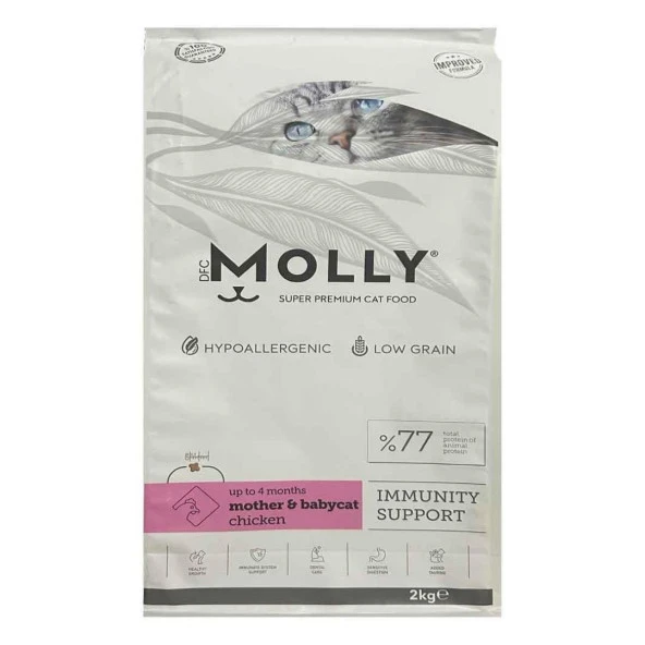 Molly Mother&Babycat Hipoalerjenik Düşük Tahıllı Tavuklu Yavru Kedi Maması 2 Kg