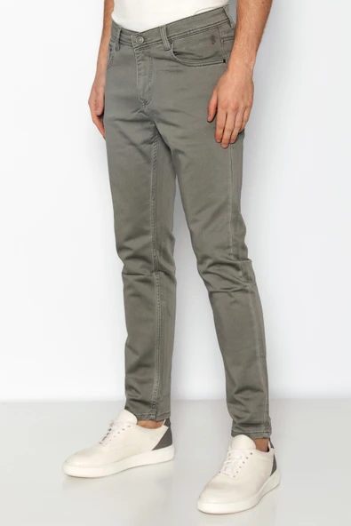 Erkek Taş Yıkama Likralı Örme Kumaş Rahat Şık Streç Kot Pantolon - 4