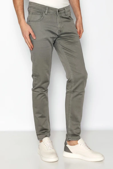 Erkek Taş Yıkama Likralı Örme Kumaş Rahat Şık Streç Kot Pantolon - 3