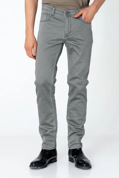 Erkek Taş Yıkama Likralı Örme Kumaş Rahat Şık Streç Kot Pantolon