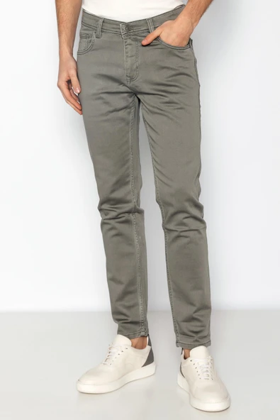 Erkek Taş Yıkama Likralı Örme Kumaş Rahat Şık Streç Kot Pantolon - 2