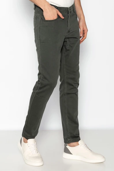 Erkek Taş Yıkama Likralı Örme Kumaş Rahat Şık Streç Kot Pantolon - 7