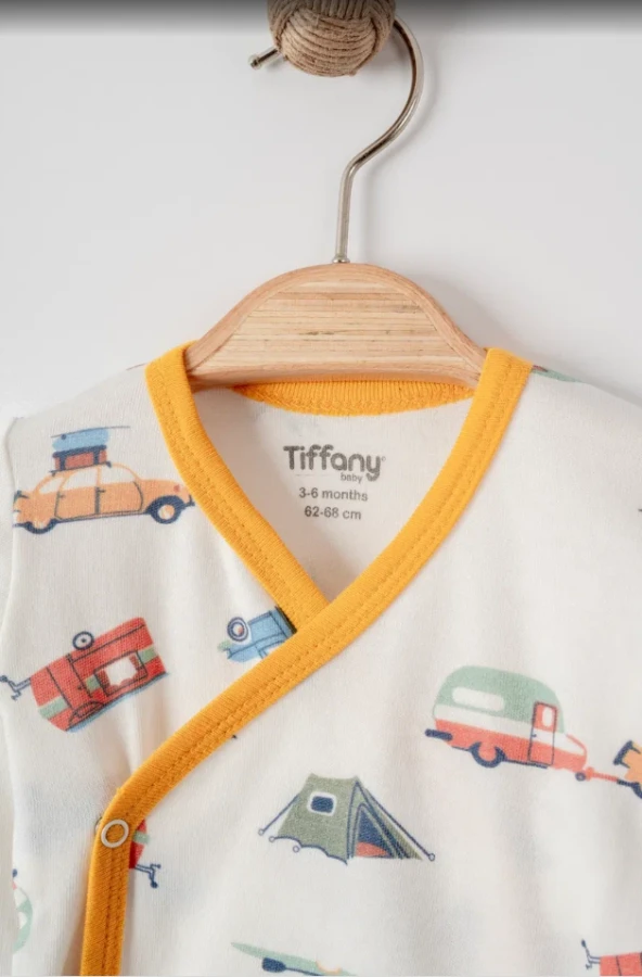uğurböceğiçocuk Tiffany Baby Caravan Theme Kruvaze Bebek Body 12022 - 5