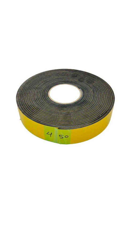 Contacall Endüstriyel EPDM (Kauçuk) 4mm x 50 mm 10 metre Çift Taraflı Yapışkan Bantlı Yalıtım Süngeri - 6