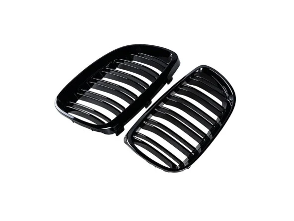 Bmw 3 Uyumlu Serisi E92 2006-2009 M3 Böbrek (Cift Cızgı Panjur) Piano Black - 2