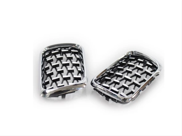 Bmw 3 Uyumlu Serisi 1997-1999 E36 Diamond Panjur (Böbrek) Krom Çerçeve - 2