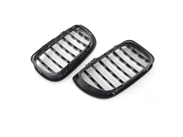 Bmw 3 Uyumlu Serisi 2002-2004 E46 Diamond Panjur (Böbrek) Piano Black Çerçeve - 3