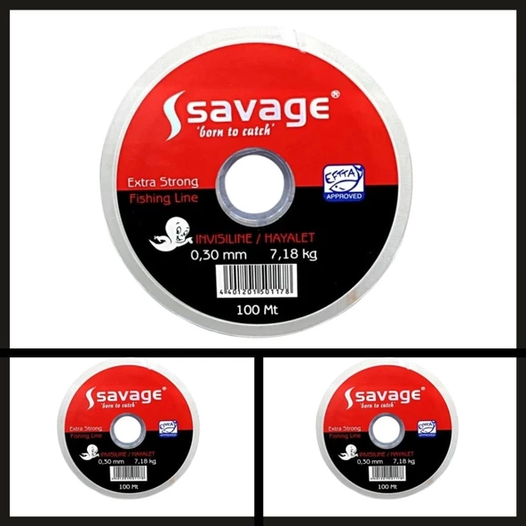 Uyguna-Yakala 0,24 Mm 100 Mt Savage Hayalet Makara Misina-MİS.132