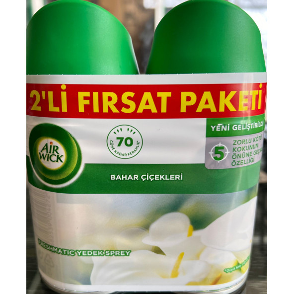 AİR WICK YEDEK BAHAR  ÇİÇEKLERİ 250 ML 2'Lİ FIRSAT PAKET