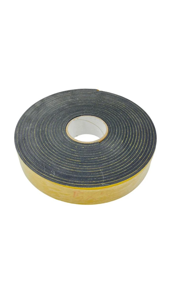 Contacall Endüstriyel EPDM (Kauçuk) 5mm x 50 mm 10 metre Çift Taraflı Yapışkan Bantlı Yalıtım Süngeri - 6