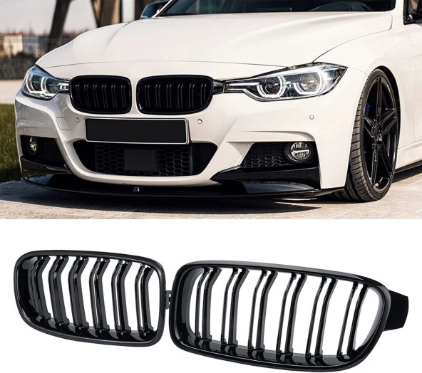 Bmw 3 Uyumlu Serisi F30 2012-2018 M3 Böbrek (Panjur) Piano Black - 3