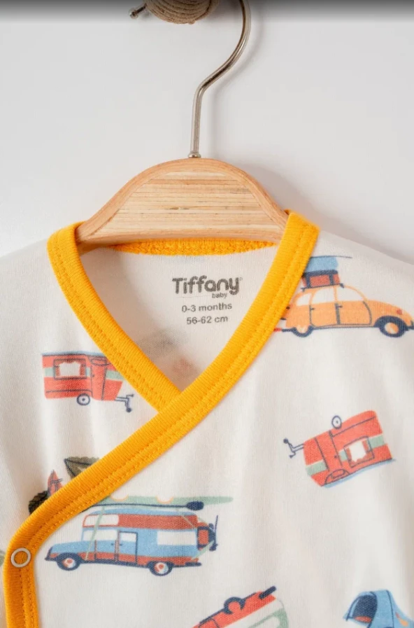 uğurböceğiçocuk Tiffany Baby Caravan Theme 3'lü Bebek Zıbın Seti 12078 - 5