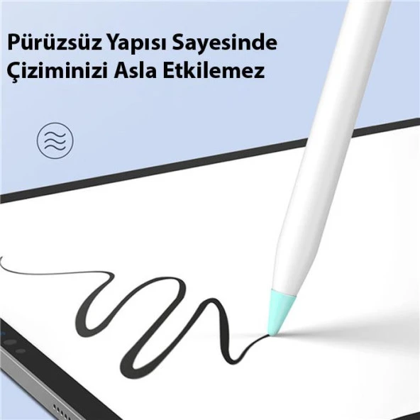 Coofbe Slikon 5 Renk 10 Adet Apple Pencil 1 Kalem Ucu Apple Pencil 2 Kalem Ucu Pürüzsüz Yapı - 6