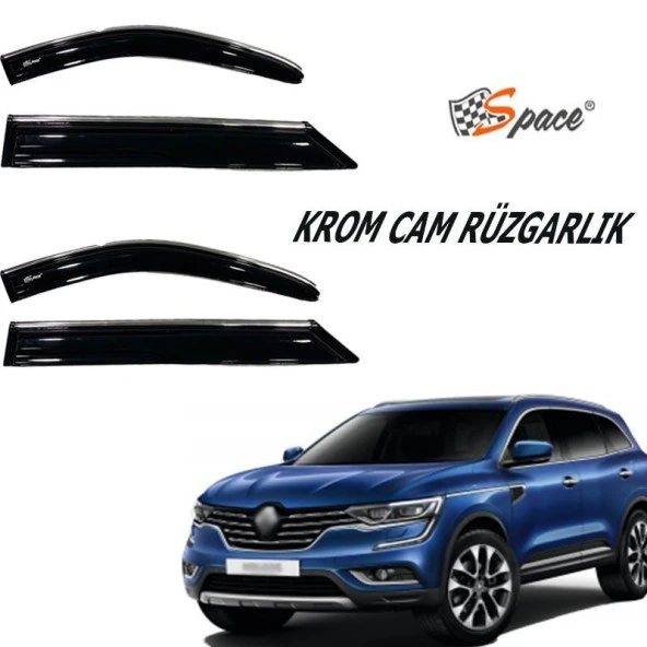 Krom Cam Uyumlu Rüzgarlığı Renault Koleos 2017-2021 / Caru425