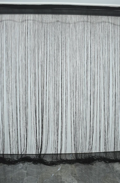 İP PERDE İNCE ZİNCİR ANTRASİT RENK 300 x 280 CM - Resim 2