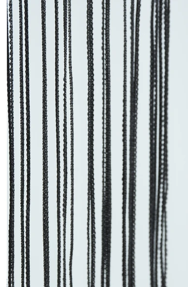 İP PERDE İNCE ZİNCİR ANTRASİT RENK 300 x 280 CM - Resim 3