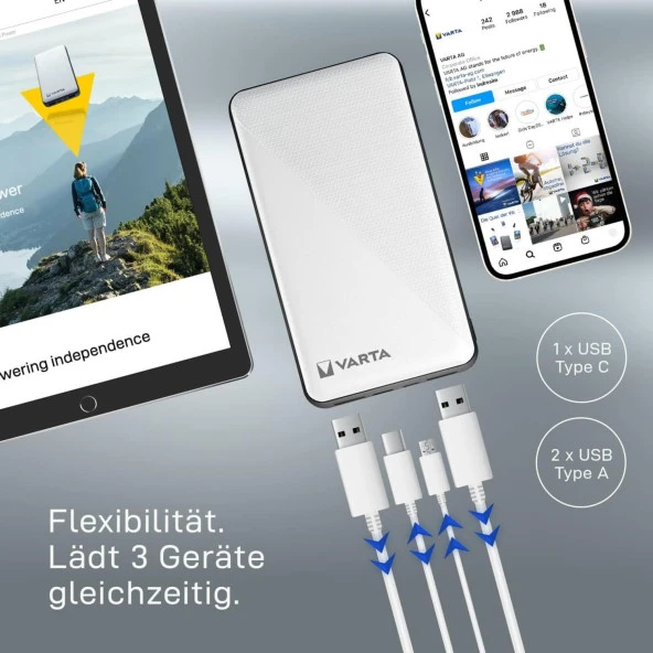 Varta Power Bank Energy 15000 mAh Taşınabilir Şarj Cihazı - 4