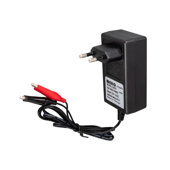 Weko 7.2 Volt 1 Amper Krokodil Uçlu Akü Şarj Adaptör Akü Şarj Cihazı - 3