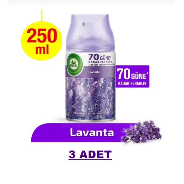 AİRWICK YEDEK LAVANTA 250ML X 3ADET