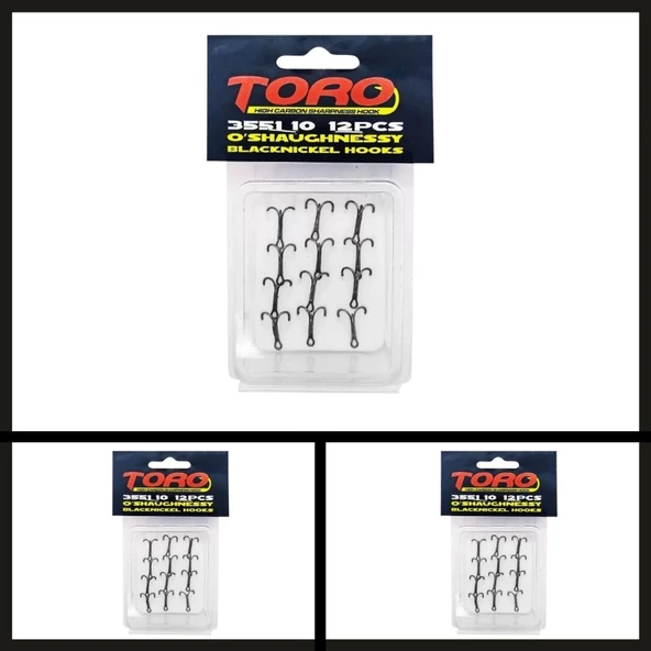 Uyguna-Yakala 12 Adet (3551) Protackle Üçlü İğne Siyah Nikel No:14-GNE.014 ürün görseli