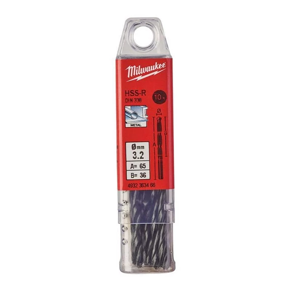 Milwaukee HSS-R Metal Matkap Ucu   5,5x93mm - 10lu