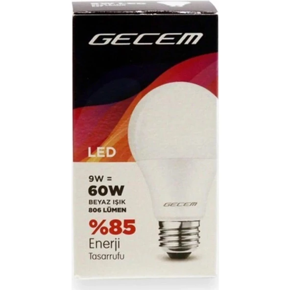 3 Adet Gecem 9W Led Ampul E27 Duy 6500K - Beyaz Işık - 2