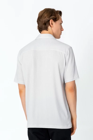 Erkek Regular Fit Sade Rahat Dokuma Gömlek - 9