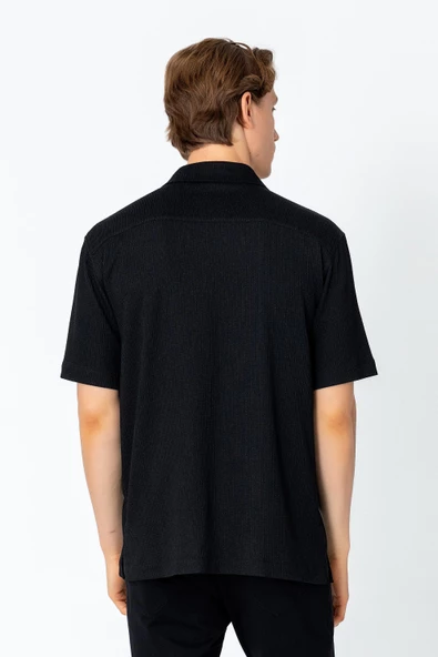 Erkek Regular Fit Sade Rahat Dokuma Gömlek - 4