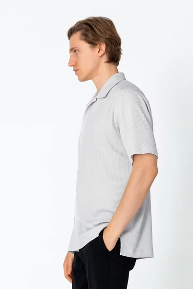 Erkek Regular Fit Sade Rahat Dokuma Gömlek - 8