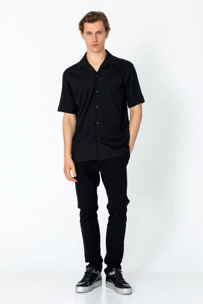 Erkek Regular Fit Sade Rahat Dokuma Gömlek - 2