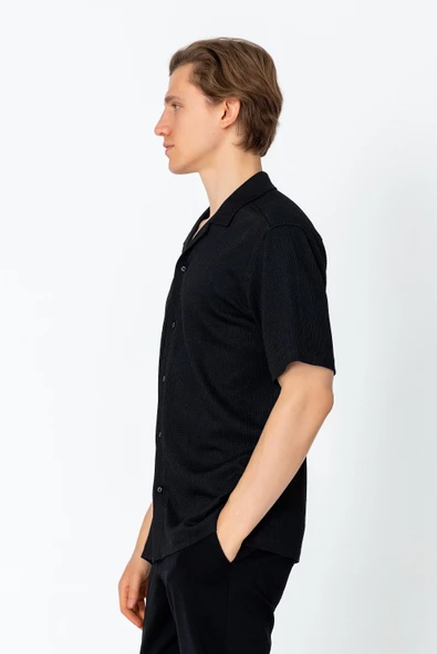 Erkek Regular Fit Sade Rahat Dokuma Gömlek - 3