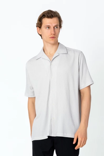 Erkek Regular Fit Sade Rahat Dokuma Gömlek - 11