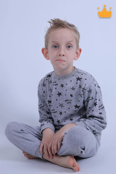 Babyhola 1-6 Yaş Unisex Kız Erkek Çocuk Pijama Takımı Ev Giyim Eşofman Takımı - 7