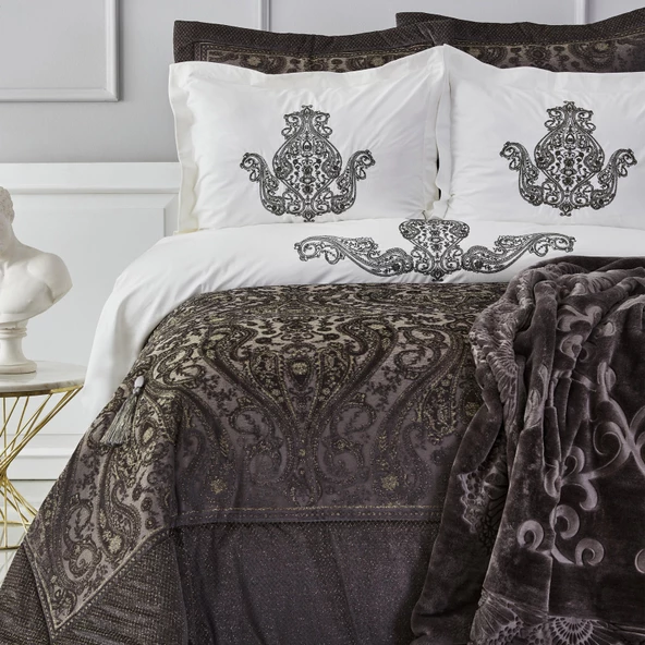 Karaca Home Glamour Simli Antrasit 10 Parça Çeyiz Seti - 2