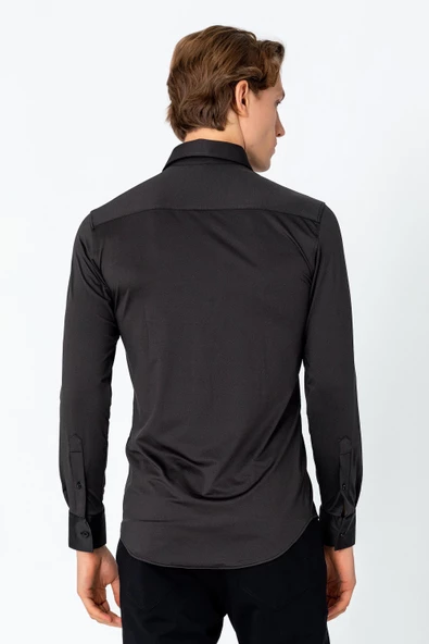 Erkek Regular Fit Rahat Şık Sade Klasik Gömlek - 4