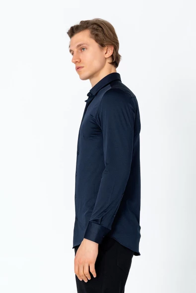 Erkek Regular Fit Rahat Şık Sade Klasik Gömlek - 9