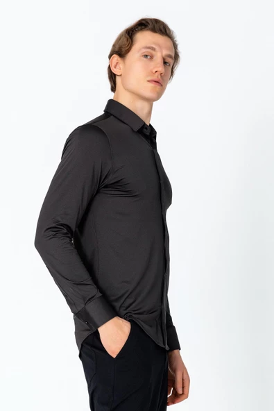 Erkek Regular Fit Rahat Şık Sade Klasik Gömlek - 5