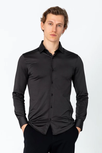 Erkek Regular Fit Rahat Şık Sade Klasik Gömlek - 6