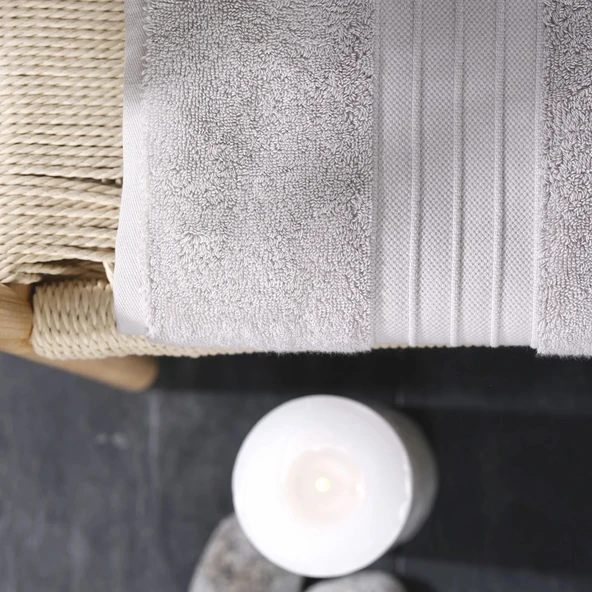 Karaca Home Aqua Soft Gri Banyo Havlusu 85x150 Cm - Resim 2