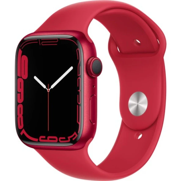 Apple Watch Seri 7 Gps, 45MM Kırmızı Alüminyum Kasa ve Kırmızı Spor Kordon - Regular MKN93TU/A