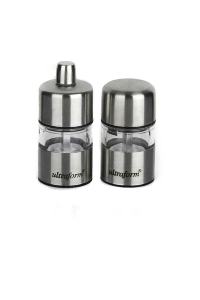 Ultraform Metal Akrilik Karabiber & Tuzluk Değirmeni Seti ürün görseli 1