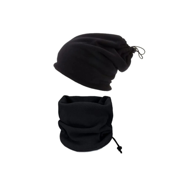 KARCAMP UNISEX 3'LÜ POLAR BERE-BOYUNLUK-ELDİVEN SETİ (SİYAH) - 2