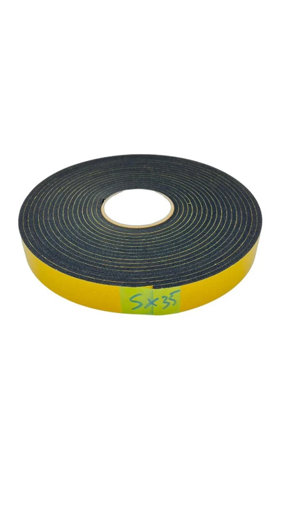 Contacall Endüstriyel EPDM (Kauçuk)  Çift Taraflı Yapışkan Bantlı Yalıtım Süngeri 5mmx35 mm 10 metre - 5
