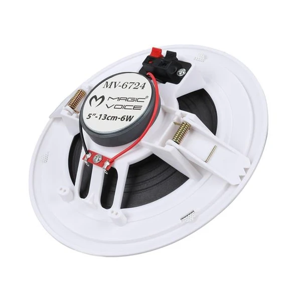 Magicvoice MV-6724 13 CM 6 Watt 8 Ohm 5" Beyaz Trafosuz Alçıpan Hoparlör - 7