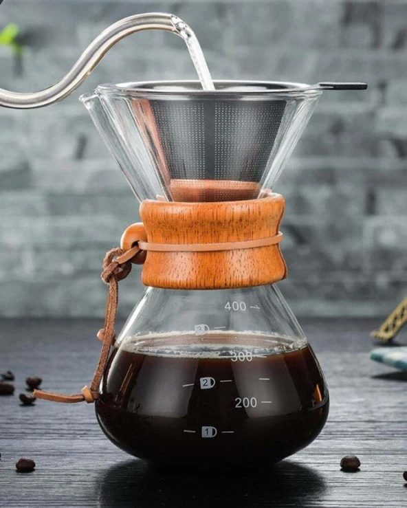 Campout Filtre Kahve Cam Set 400ml - 10