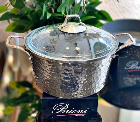 Brioni Copper 7 Parça Tencere Seti - Platin - 3