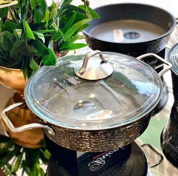 Brioni Copper 7 Parça Tencere Seti - Platin - 5