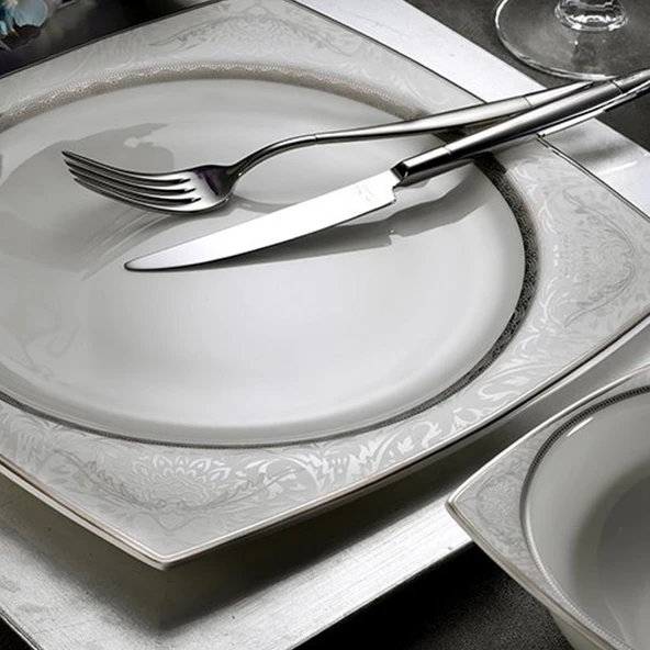 Aryıldız AR 31016 Square Bone Porselen 60 Parça Yemek Takımı