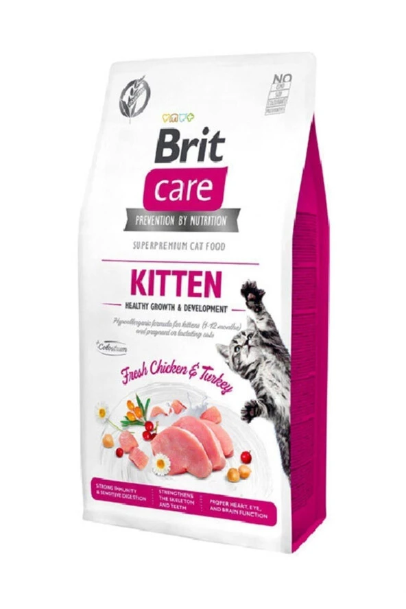 Brit Care Hipoalerjenik Kitten Tahılsız Tavuk Ve Hindili Yavru Kedi Maması 2 Kg